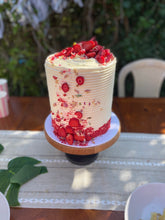 Load image into Gallery viewer, Strawberry and lemon drizzle cake with Strawberry Swiss buttercream