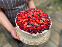 Load image into Gallery viewer, Fluffy summer berry and mascarpone cake
