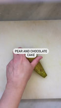 Load and play video in Gallery viewer, Spiced poached pear and chocolate cake