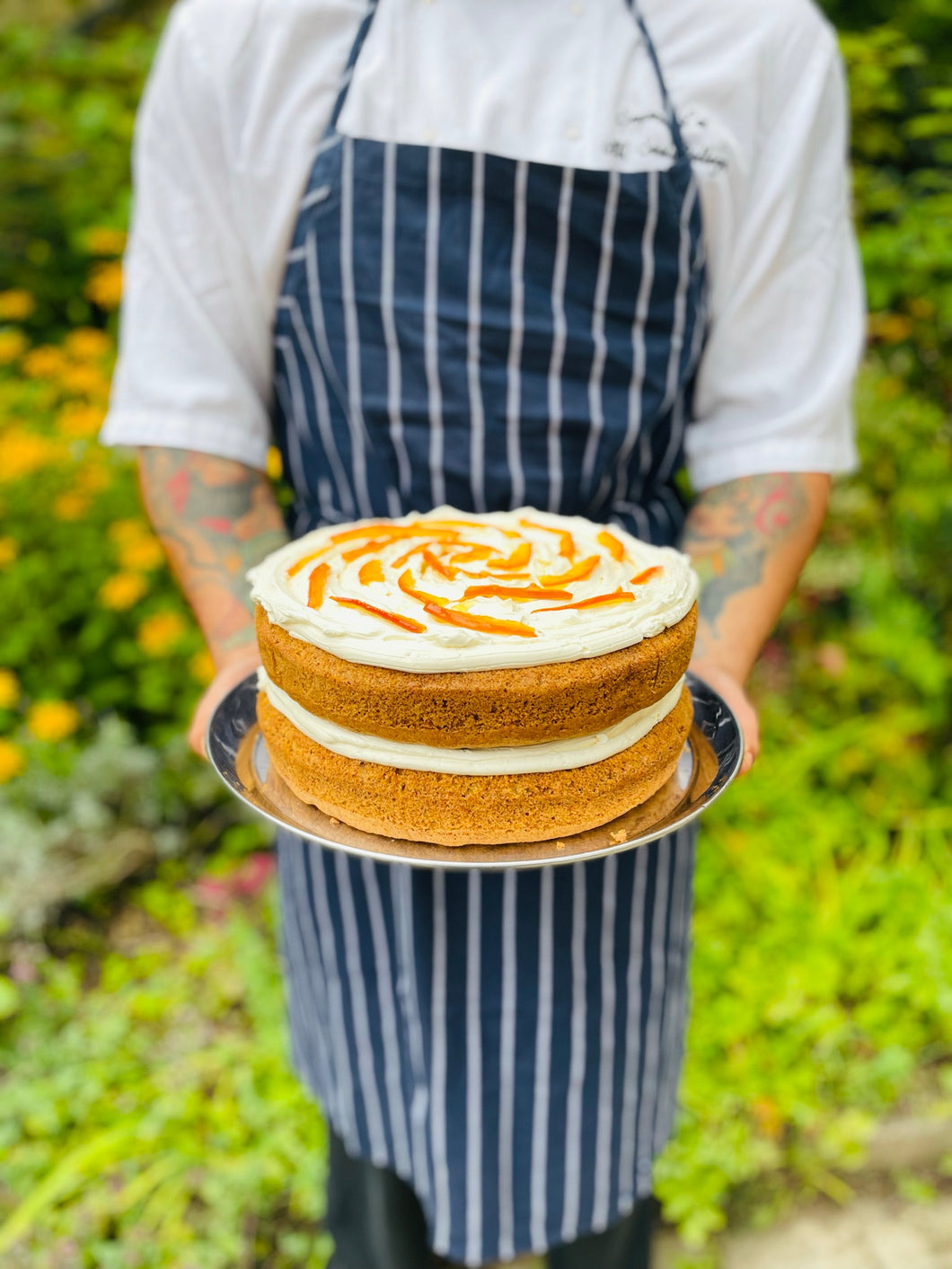 Spiced Carrot, walnut and orange cake